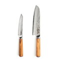 KATFINGER | Basic Olive "Santoku" | sada damaškových nožů 2ks | KFs425