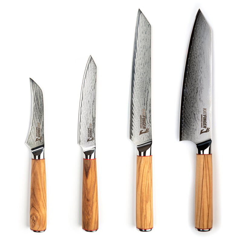 KATFINGER | Home Olive | sada damaškových nožů 4ks | KFs422
